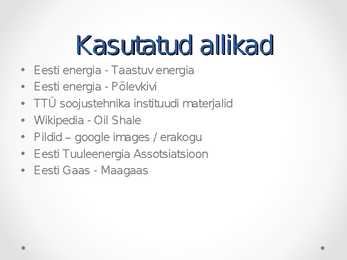 Energia tootmise eri võimalused Eestis #21