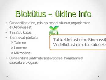 Energia tootmise eri võimalused Eestis #9
