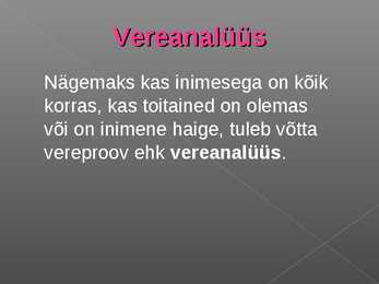Vereanalüüs