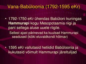 Mesopotaamia kultuur-usk-ühiskond #11