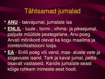Mesopotaamia kultuur-usk-ühiskond #23