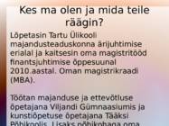 Vabaaine majandusõpetus - bilanss #3