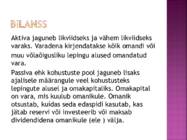 Vabaaine majandusõpetus #14