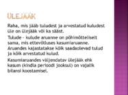 Vabaaine majandusõpetus #4