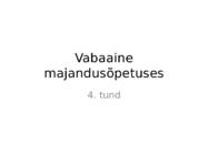 Vabaaine majandusõpetuses - tööturg