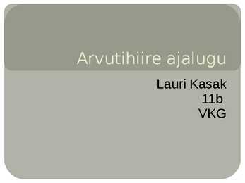 Arvutihiire ajalugu