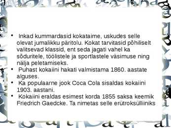 Kokaiini kasutus ja kahjulikkus #4