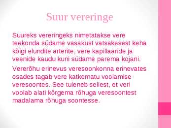 Vereringe regulatsioon #5