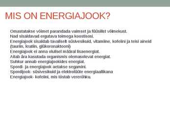 ENERGIAJOOGID #3