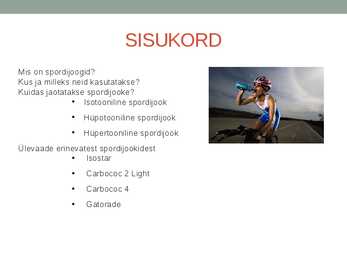 SPORDIJOOGID-KEEMIA #2