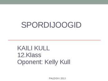 SPORDIJOOGID-KEEMIA