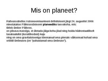 Planeedid #2