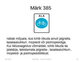 Liiklusmärkide tähendused #18