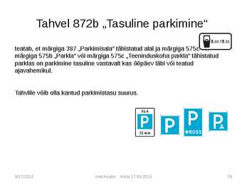 Liiklusmärkide tähendused #59