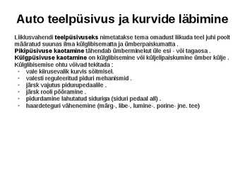 Liiklusohutus #5