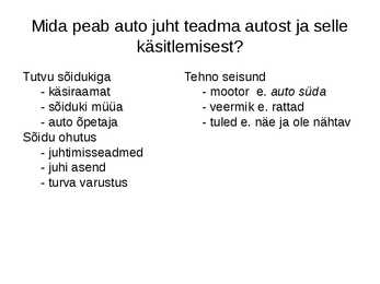Ohutus ja turvalisus #2