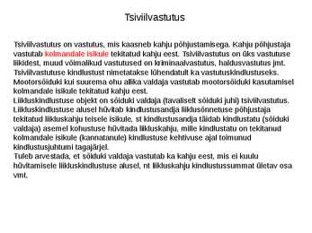 Sõiduki ja liiklus kindlustus #2