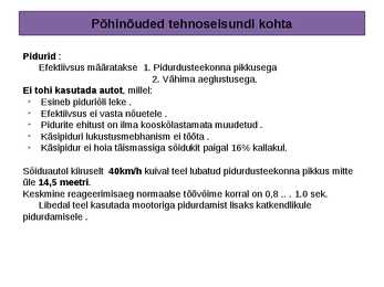 Tuled ja tehnoseisund #4