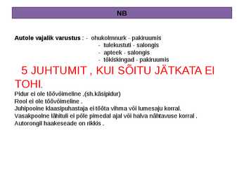 Tuled ja tehnoseisund #7
