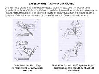 Lapse ja jalakäija ohutus-juhi kohustused #8