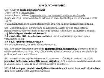 Lapse ja jalakäija ohutus-juhi kohustused #10