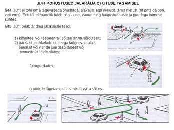 Lapse ja jalakäija ohutus-juhi kohustused