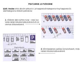 Peatumine ja parkimine #2