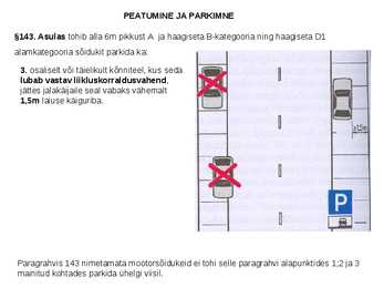 Peatumine ja parkimine #3