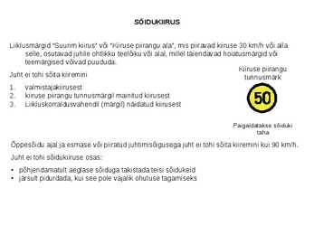 Sõidukiirus #2