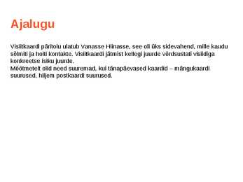 Visiitkaart #2