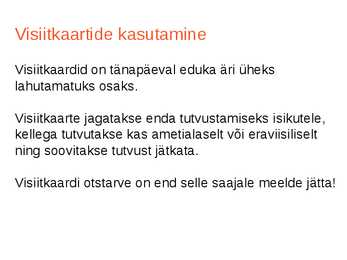 Visiitkaart #10