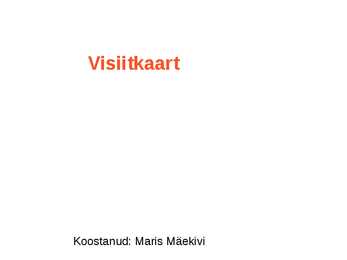 Visiitkaart