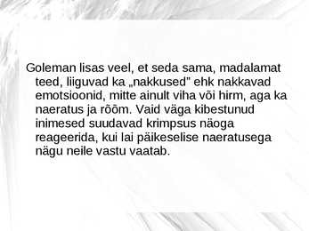 Goleman kõrgem ja madalam tee sotsiaalne intelligentsus #9
