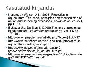 Probiootikumid vesiviljeluses #14
