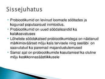 Probiootikumid vesiviljeluses #3