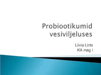 Probiootikumid vesiviljeluses