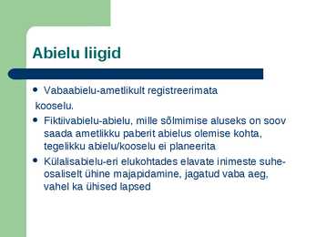 Abiellumise tavad ning abiellumise mõiste #4