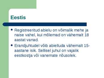 Abiellumise tavad ning abiellumise mõiste #6