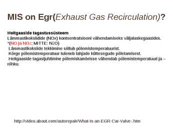EGR-klapp #2