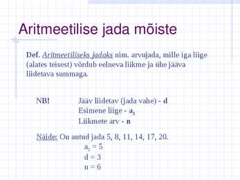 Aritmeetiline jada #2
