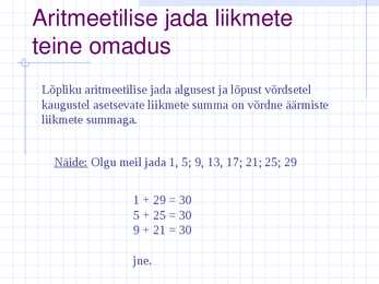 Aritmeetiline jada #15