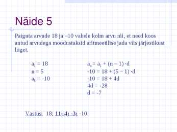 Aritmeetiline jada #9