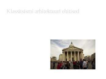 Klassitsismi arhitektuur ja sisekujundus #2