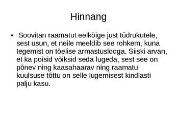Uhkus ja eelarvamus #6