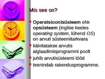 Arvuti operatsioonisüsteem #2