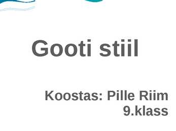Gooti stiil