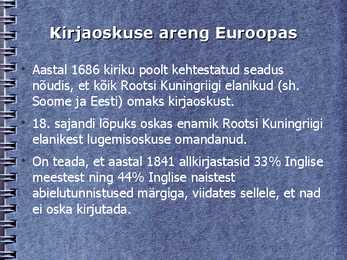 Kirjaoskuse arengust Euroopas #18