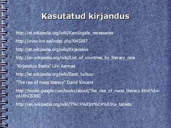 Kirjaoskuse arengust Euroopas #23