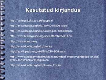 Kirjaoskuse arengust Euroopas #24