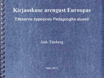Kirjaoskuse arengust Euroopas